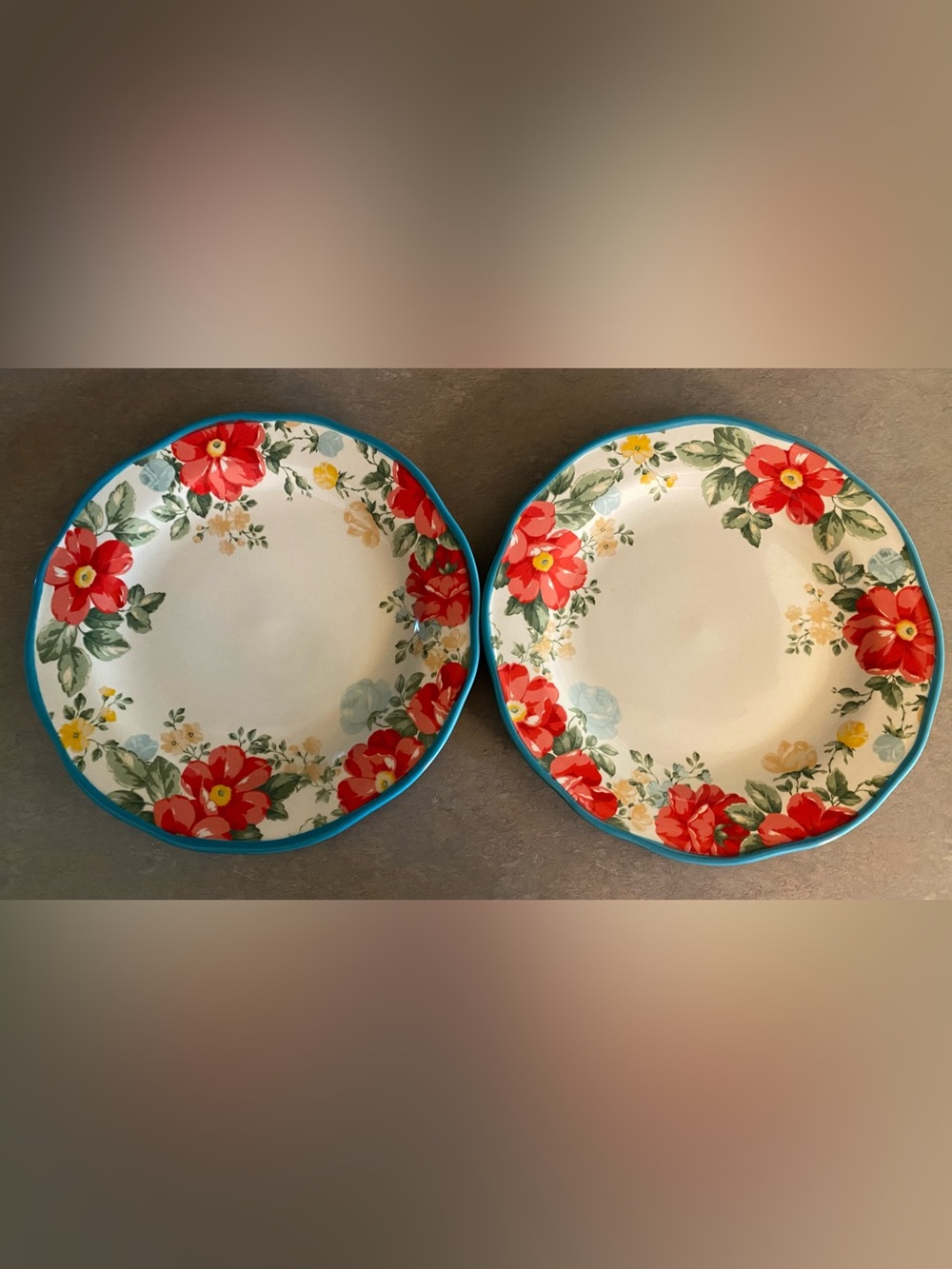 Pioneer Woman Vintage Floral Pattern Dinner Plates